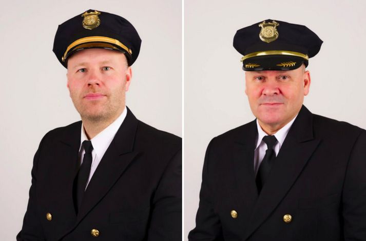 Eyþór Rúnar Sigurjónsson, slökkviliðsstjóri á Suðurnesjum, (t.v.) og Sigurður Skarphéðinsson, fyrrverandi varaslökkviliðsstjóri (t.h.).