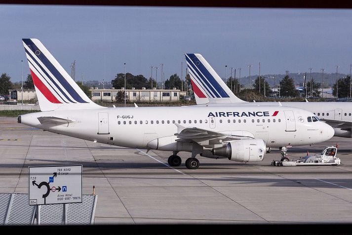 Hlutabréfaverð í Air France tók dýfu í morgun.