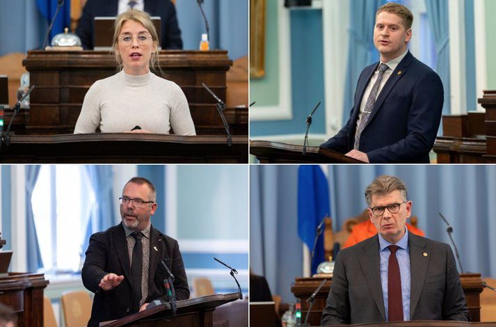 Þingmenn stjórnarandstöðu og meirihlutans ræddu frétt Morgunblaðsins um meint orð utanríksiráðherra á þingi í dag.