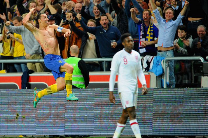 Zlatan Ibrahimovic skoraði magnað mark gegn Englendingum.