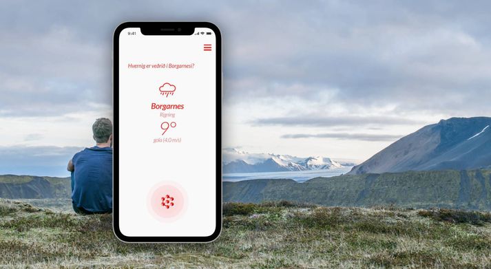 Hvernig er veðrið í Borgarnesi? er meðal spurninga sem hægt er að spyrja Emblu, appið sem skilur íslensku.