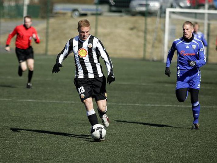 Guðjón Baldvinsson skoraði tvö mörk í sigrinum á FH á dögunum.
