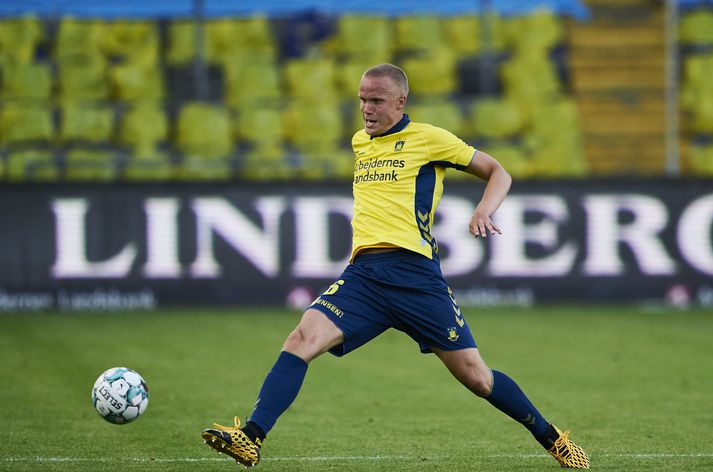 Hjörtur í leik með Bröndby.