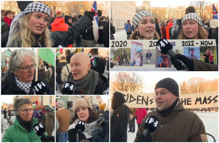 Krafa mótmælenda á Austurvelli í dag er skýr. Þau vilja að stjórnvöld beiti sér fyrir því að koma dvalarleyfishöfum til Íslands, í öruggt skjól.