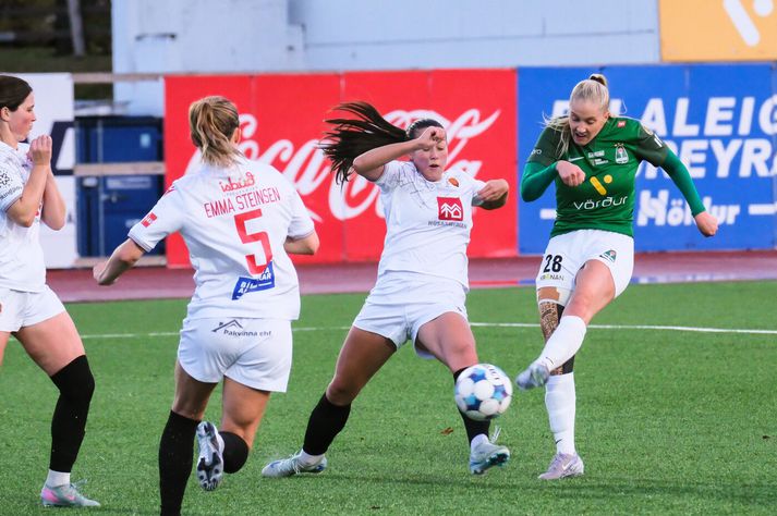 Birta Georgsdóttir varð Íslands- og bikarmeistari með Breiðabliki á nýafstöðnu tímabili.