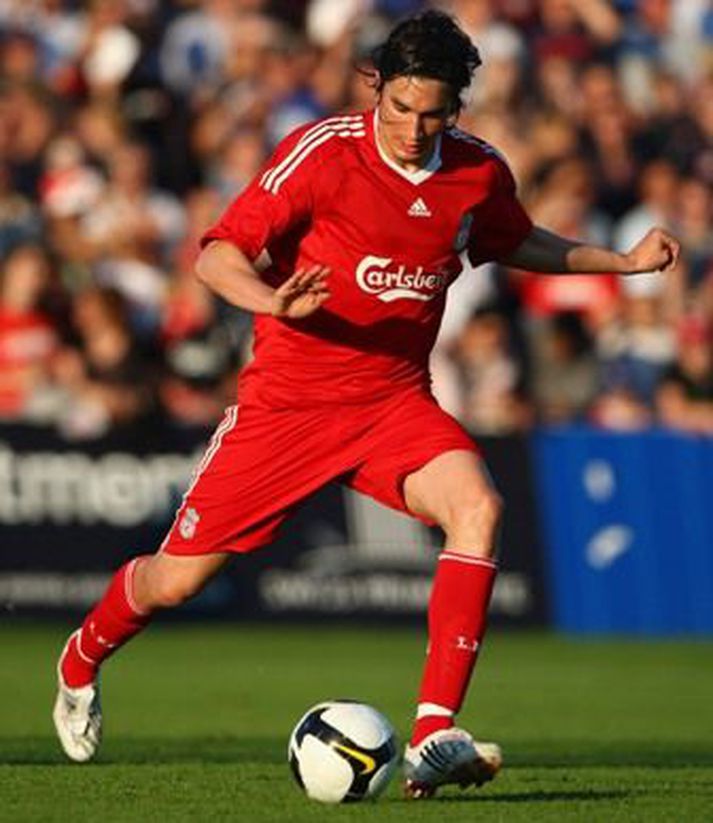 Leto í æfingaleik með Liverpool.