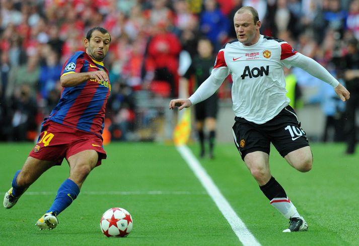Rooney í úrslitaleiknum 2011 sem fram fór á Wembley í Englandi.