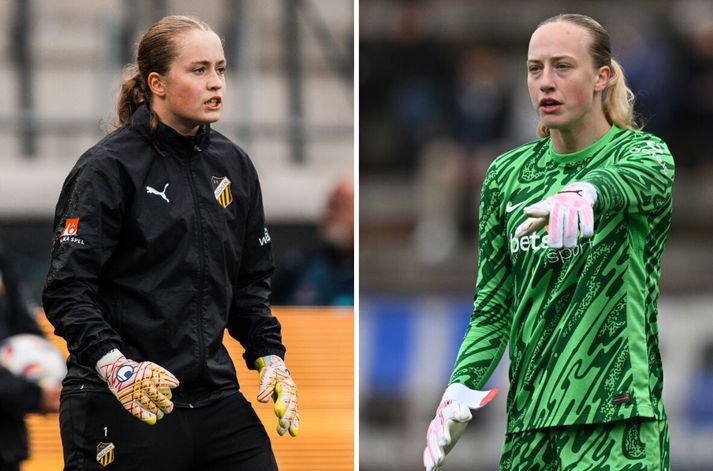Fanney Inga Birkisdóttir og Cecilía Rán Rúnarsdóttir berjast um markmannsstöðuna hjá íslenska landsliðinu í aðdraganda EM. Þær voru báðar á ferðinni í dag.