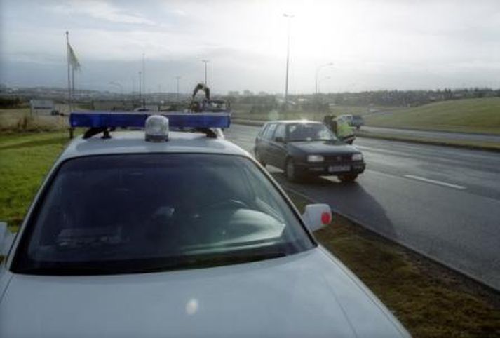 Lögreglan við efirlit. Mynd tengist ekki fréttinni beint.