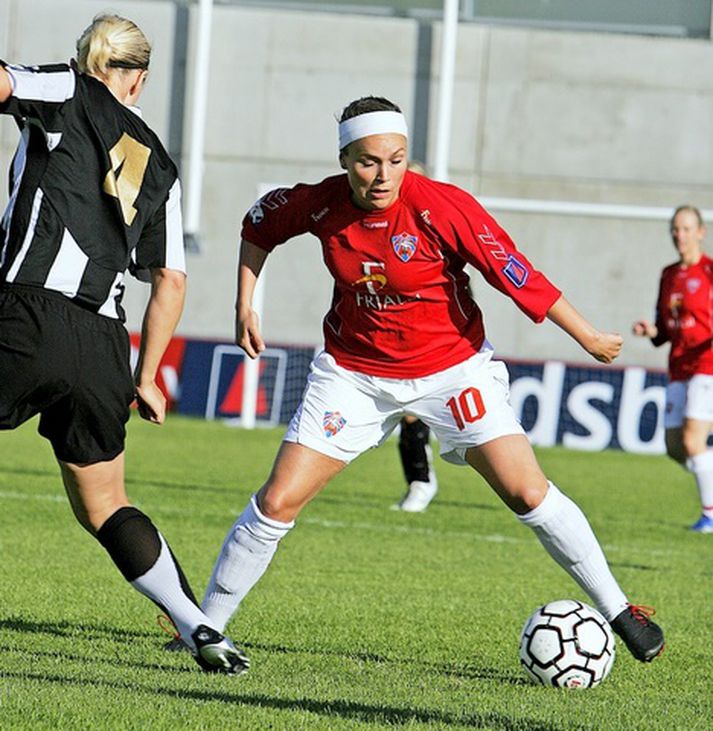 Dóra María Lárusdóttir í leik gegn KR síðasta sumar.
