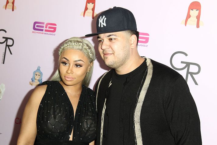Blac Chyna og Robert Kardashian voru viðstödd afmælisfögnuð í maí 2016.