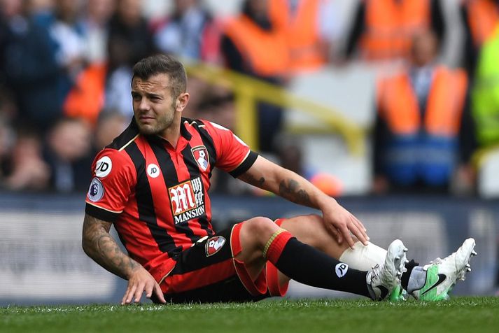 Wilshere er hann meiddist í leiknum gegn Spurs.