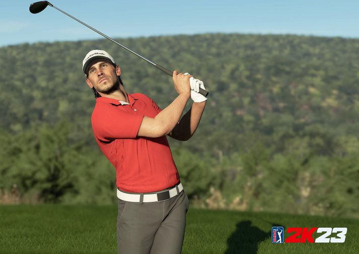 Gareth Bale eins og hann lítur út í PGA Tour 2K23.