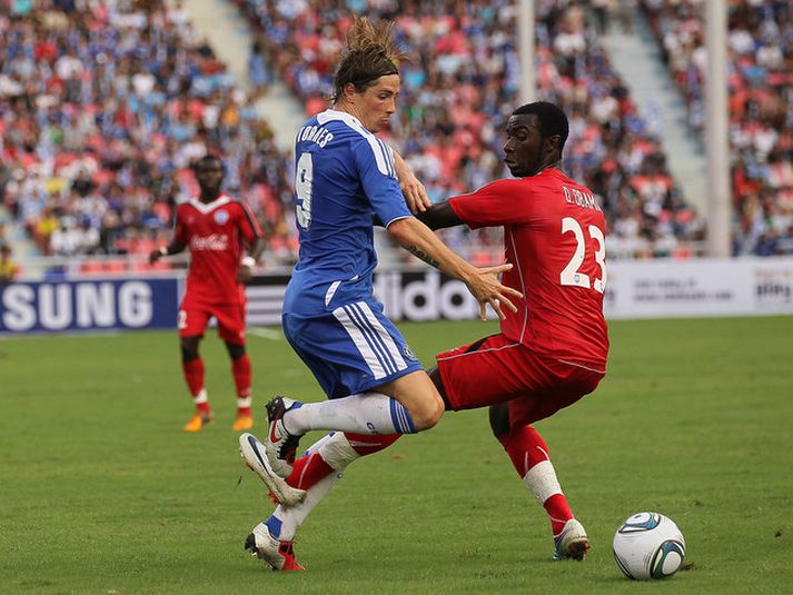 Fernando Torres í leik með Chelsea í Asíuferðinni.