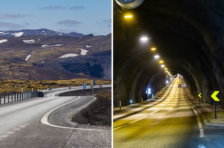 Hellisheiðinni verður lokað í þrjá tíma í nótt og það verður fylgdarakstur um Hvalfjarðargöngin.