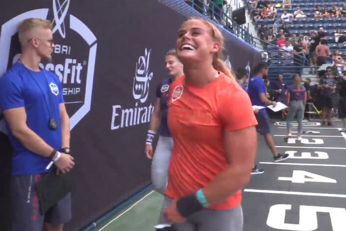 Sara Sigmundsdóttir er í stuði í Dúbaí.