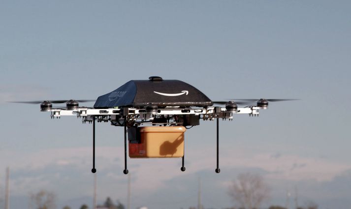 Amazon vill flytja vörur að dyrum fólks með drónum.
