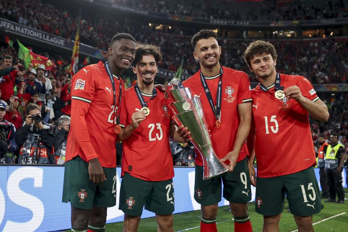 Nuno Mendes, Vitinha, Goncalo Ramos og Joao Neves eru að eiga sögulegt ár í fótboltanum.