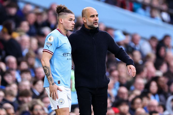 Pep Guardiola gagnrýndi líkamlegt ástand Kalvins Phillips eftir HM í Katar.