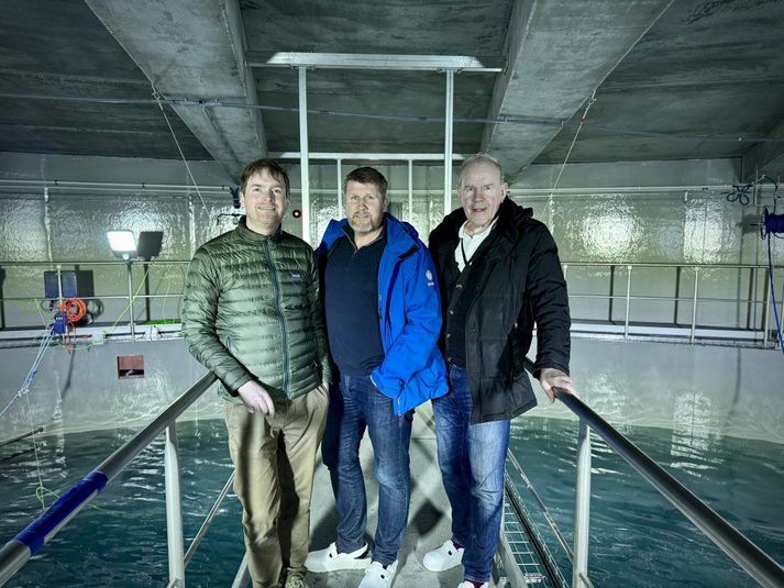 Stofnendur Laxeyjar: Hallgrímur Steinson, Daði Pálsson, og Lárus Ásgeirsson.