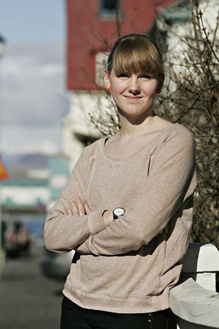 Laufey Haraldsdóttir er fyrsta stelpan til að vera í sigurliði Gettu Betur.