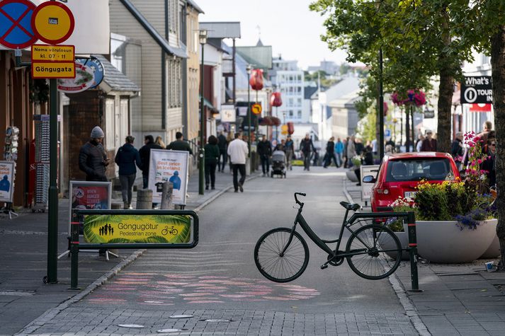 Opnaðar verða göngugötur í miðborginni í dag og verða þær opnar til 1. október. 