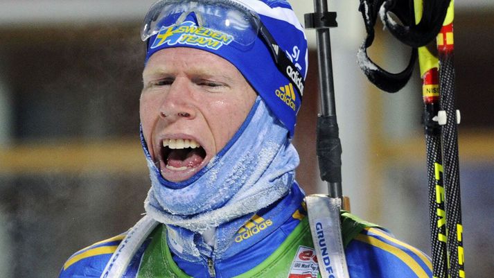 Mattias Nilsson er löngu hættur að keppa en getur samt leyft sér að fagna.