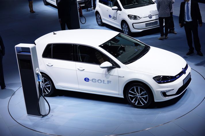 Volkswagen e-Golf rafmagnsbíll.