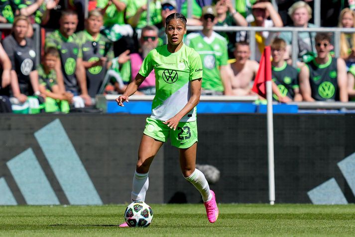 Sveindís Jane Jónsdóttir var á skotskónum með VfL Wolfsburg í dag.