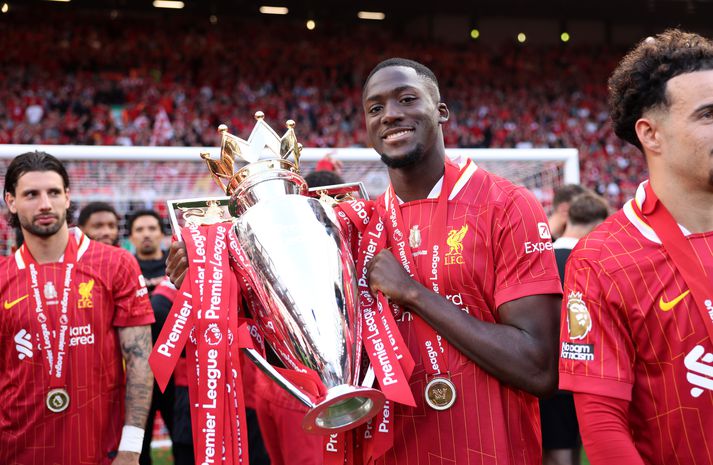 Englandsmeistarinn Ibrahima Konaté var ekki sáttur með samningstilboð Liverpool. Núgildandi samningur hans við félagið rennur út eftir rúmt ár.