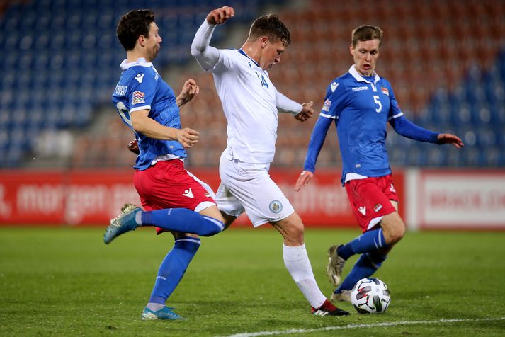 Úr leik Liechtenstein og San Marinó í Þjóðadeildinni í gær.