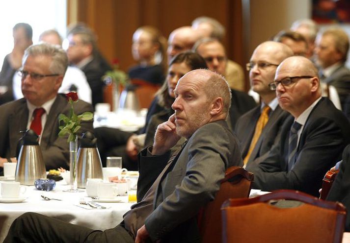 Fyrr á árinu hélt Viðskiptaráð morgunverðarfund  undir yfirskriftinni „Sjálfstæð mynd í fjármálakreppu“.Fréttablaðið/GVA