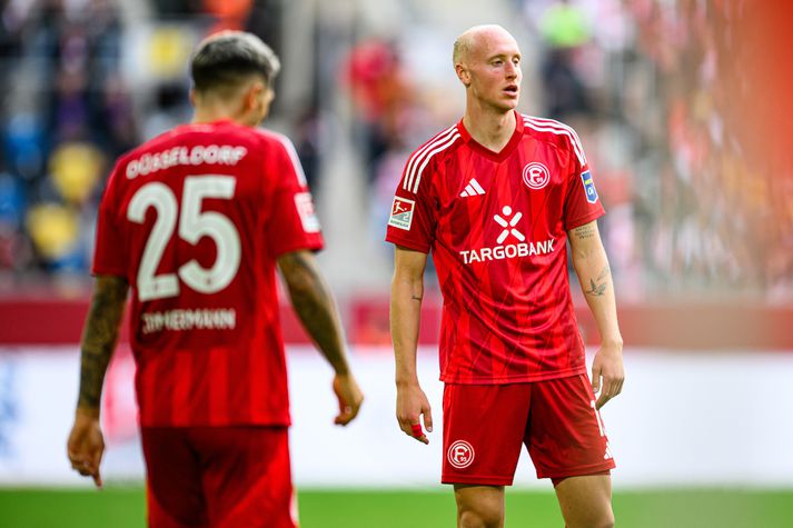 Valgeir Lunddal Friðriksson kom til Fortuna Düsseldorf frá Häcken í fyrra.