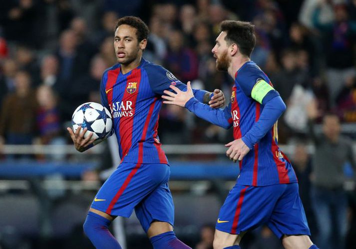 Neymar og Lionel Messi.