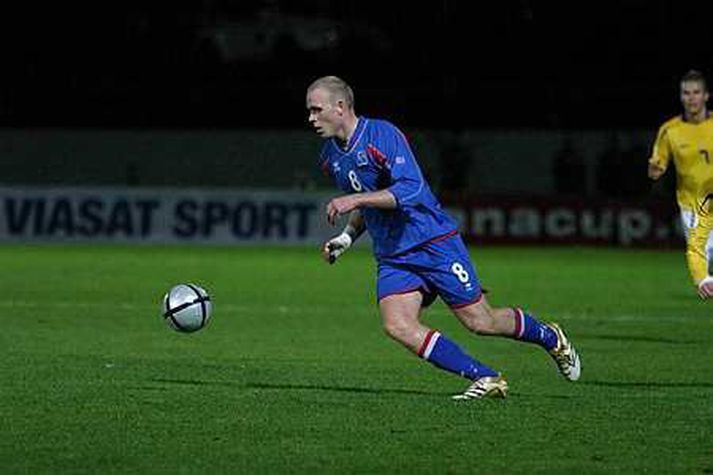 Hannes Þ. Sigurðsson í landsleik.