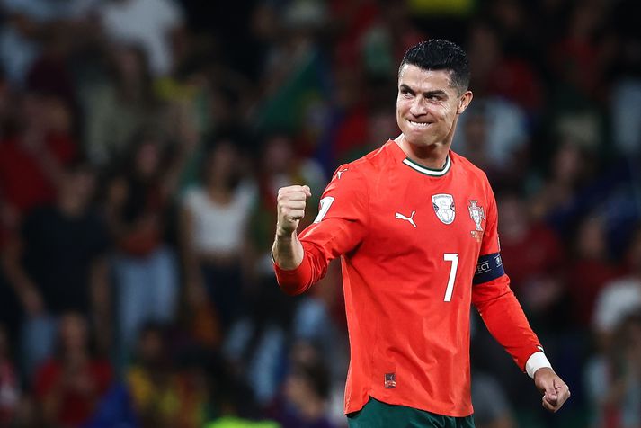 Þrátt fyrir að vera orðinn fertugur er Cristiano Ronaldo enn í fullu fjöri.