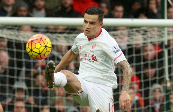 Coutinho í leik með Liverpool.