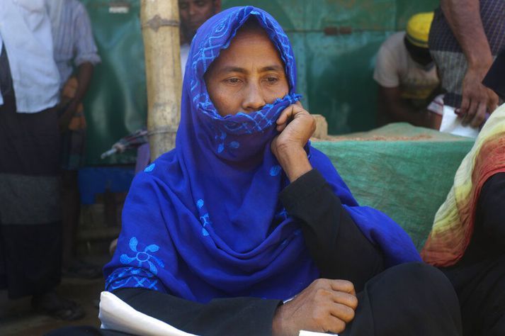 Golforaj Begum, 54 ára kona sem býr í flóttmannabúðum Róhingja í Bangladess.