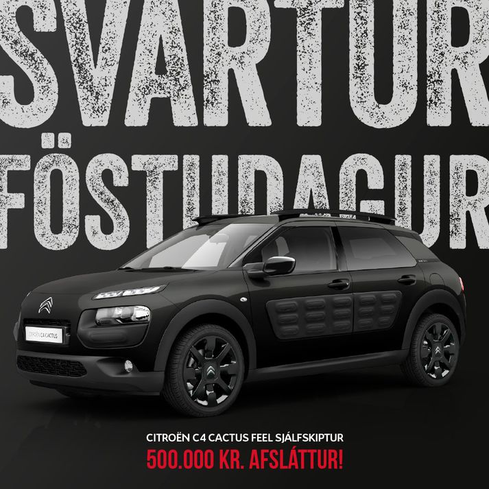 Citroën Cactus verður á flottum afslætti í Brimborg á föstudaginn.