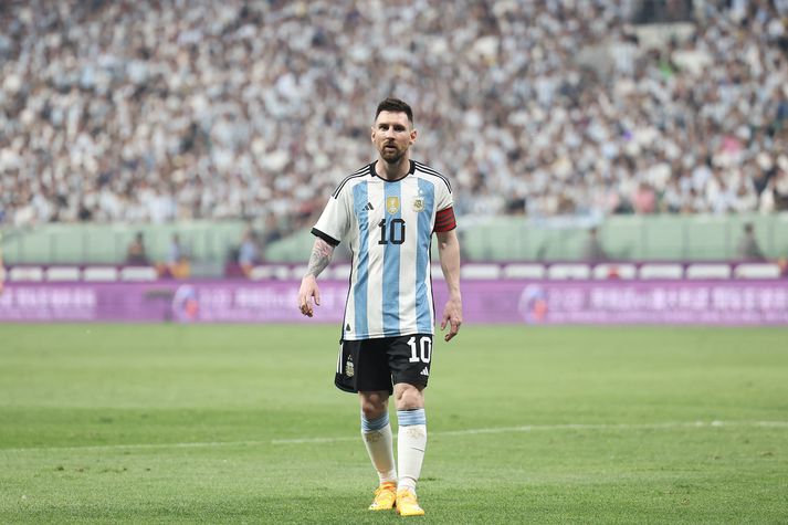 Messi er þekktur fyrir að spara hlaupin fyrir þau augnablik þegar hann er með boltann við tærnar.