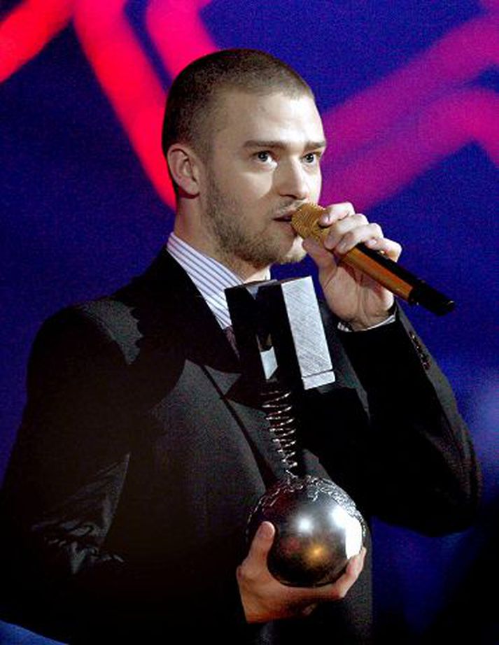 Popparinn og kynnir hátíðarinnar, Justin Timberlake, fékk tvenn MTV-verðlaun.