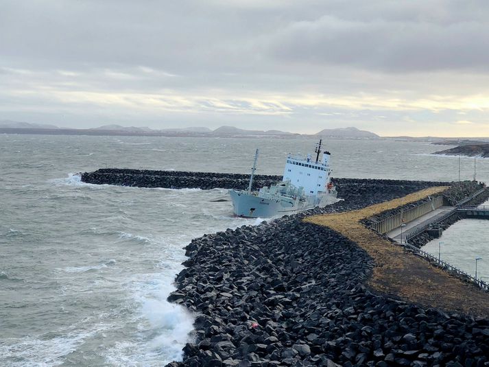 Fjordvik strandaði í Helguvík í nóvember 2018. 