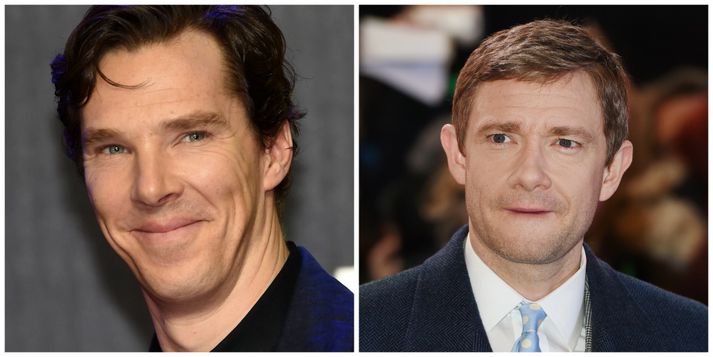 Benedict Cumberbatch og Martin Freeman fara með aðalhlutverkin í þáttunum.
