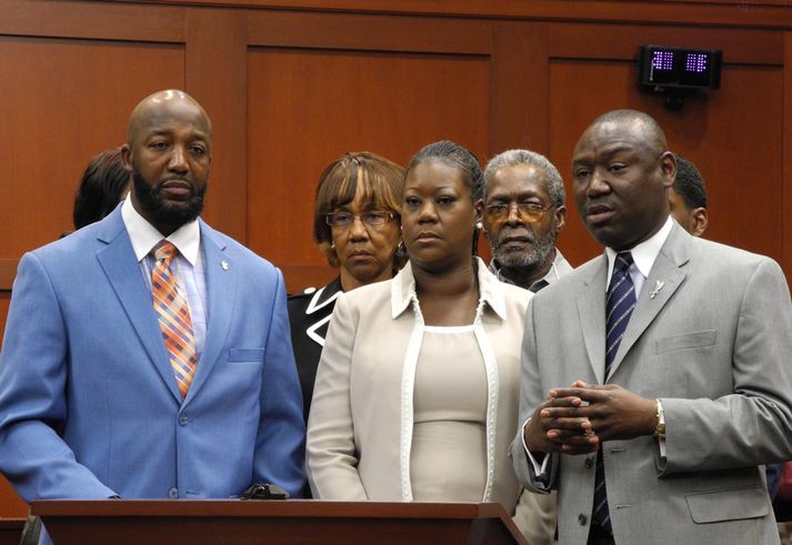 Fjölskylda Trayvon Martin var viðstödd réttarhöldin