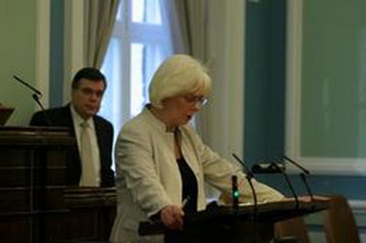 Jóhanna Sigurðardóttir forsætisráðherra.