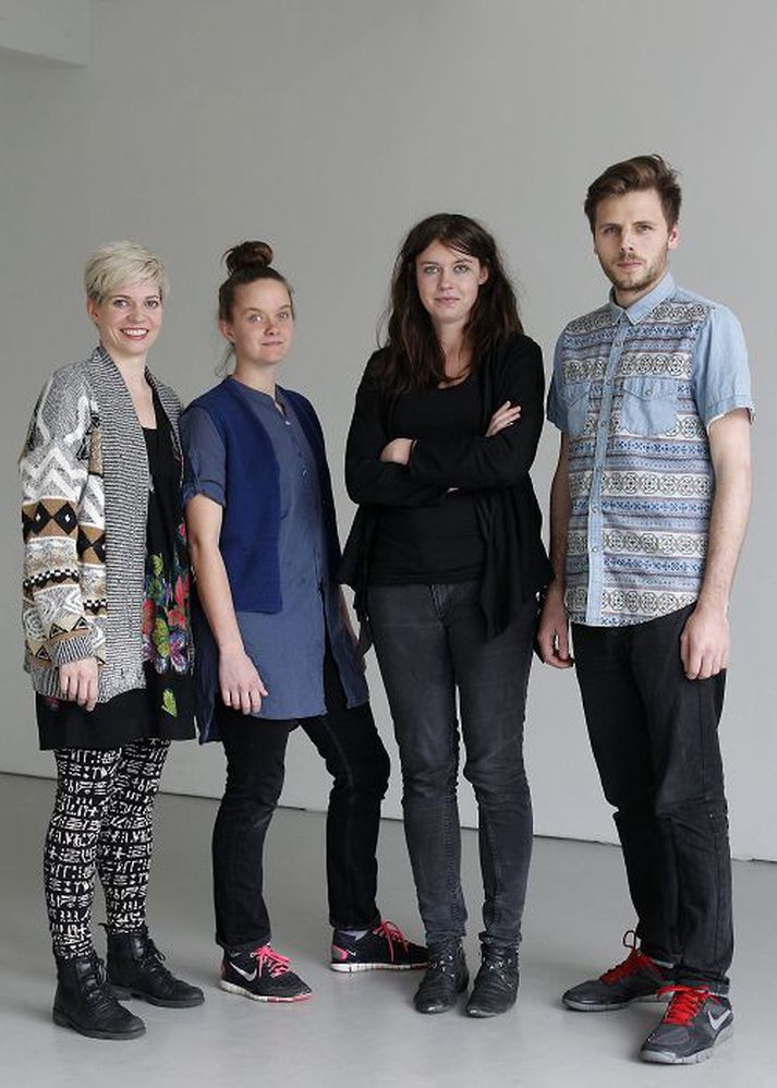 Allir dansa Hópurinn Choreography Reykjavík skipuleggur Lunch Beat. Hér sjást Hrafnhildur Einarsdóttir, Clara Folenius, Ásgerður Gunnarsdóttir og Alexander Roberts.Fréttablaðið/pjetur