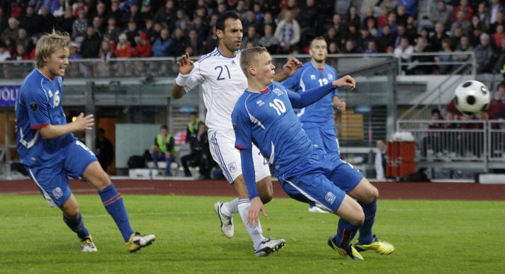 Kolbeinn Sigþórsson í leiknum í gær.