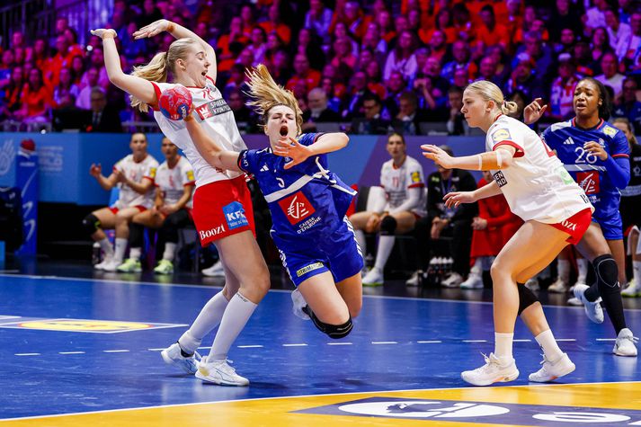 Úr leik Frakklands og Danmerkur í kvöld