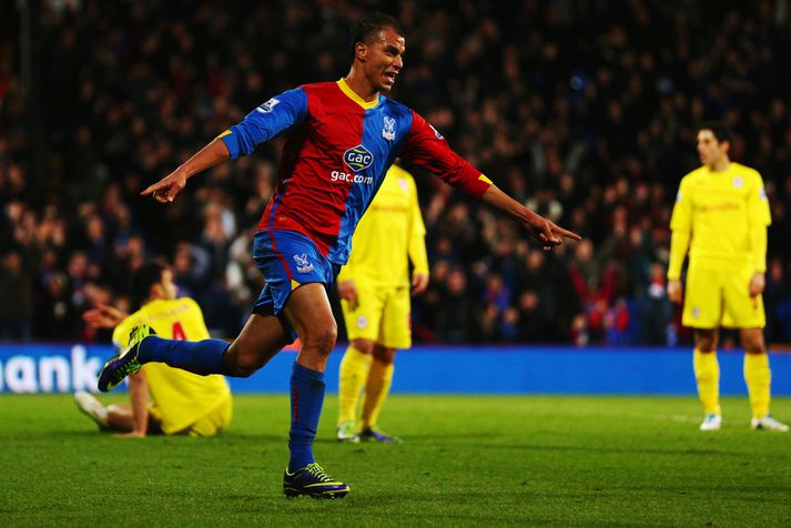 Marouane Chamakh fagnar marki sínu.