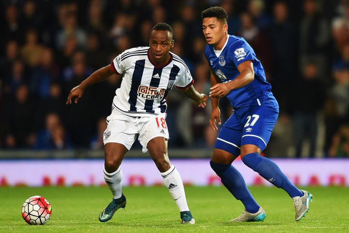 Berahino kom West Brom yfir rétt fyrir lok fyrri hálfleiks.